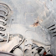 Átrozsdásodott doblemez. Átrozsdásodott doblemez.